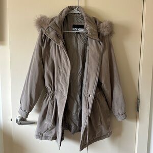 Long Hooded Parka Jacket